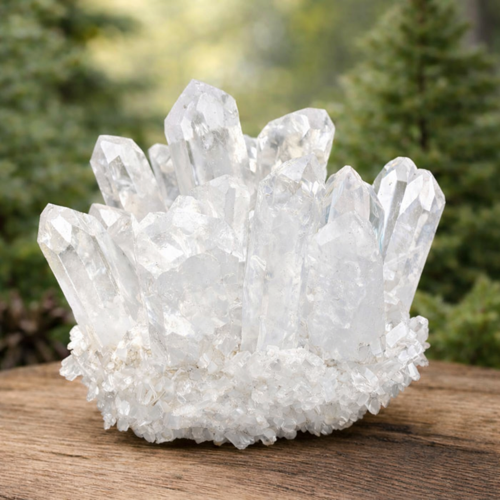 Clear Quartz Crystal Cluster Geode For Positive Energy, Vastu Defects