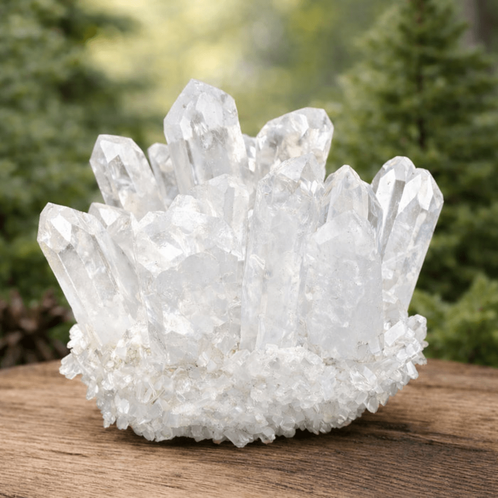 Clear Quartz Crystal Cluster Geode For Positive Energy, Vastu Defects - plusvalueindia