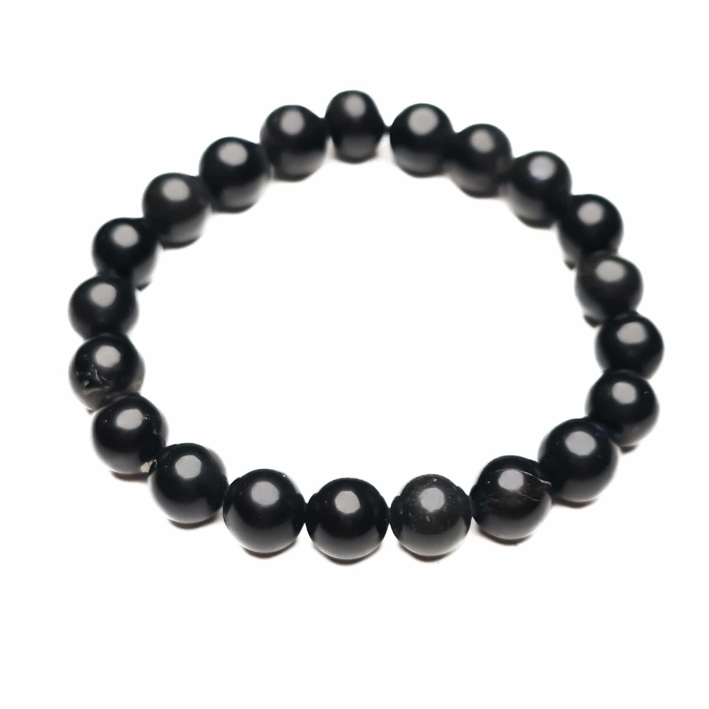 Black Agate Bracelet 9mm Reiki Healing