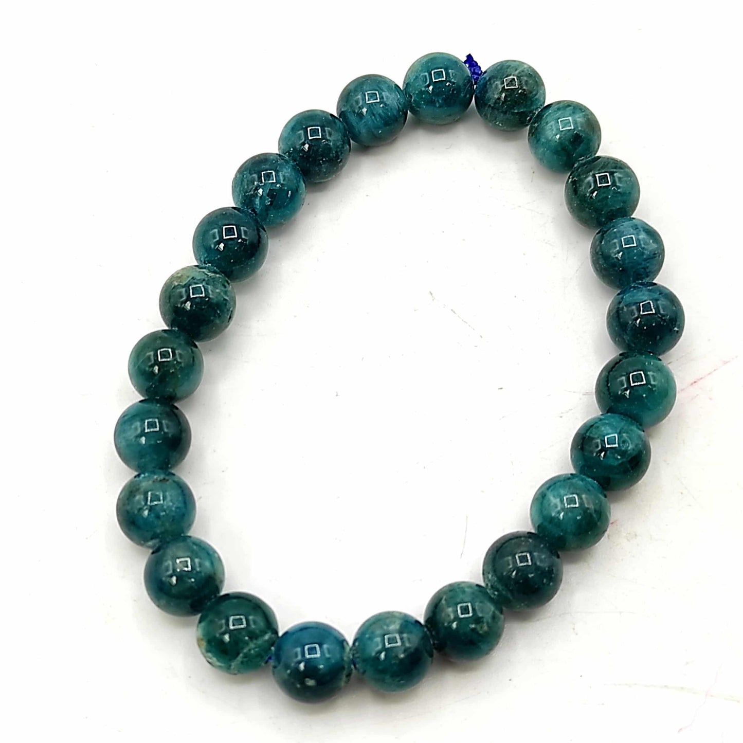 Blue Apatite Bracelet 8mm Beads