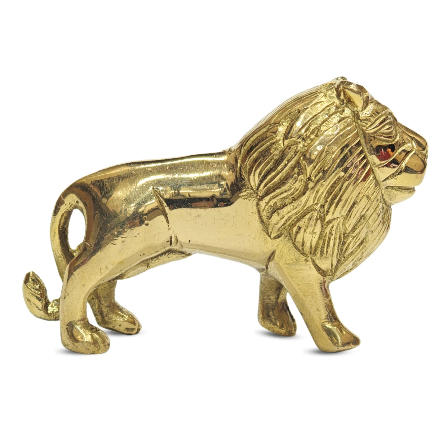 brass lion statue