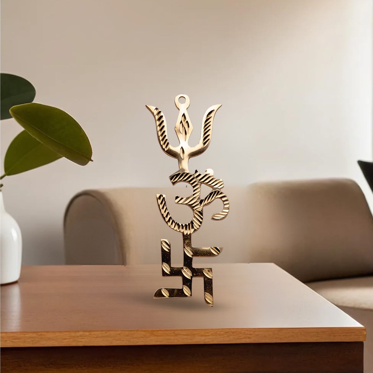 Brass-Swastik-Om-Trishu-4 inchh