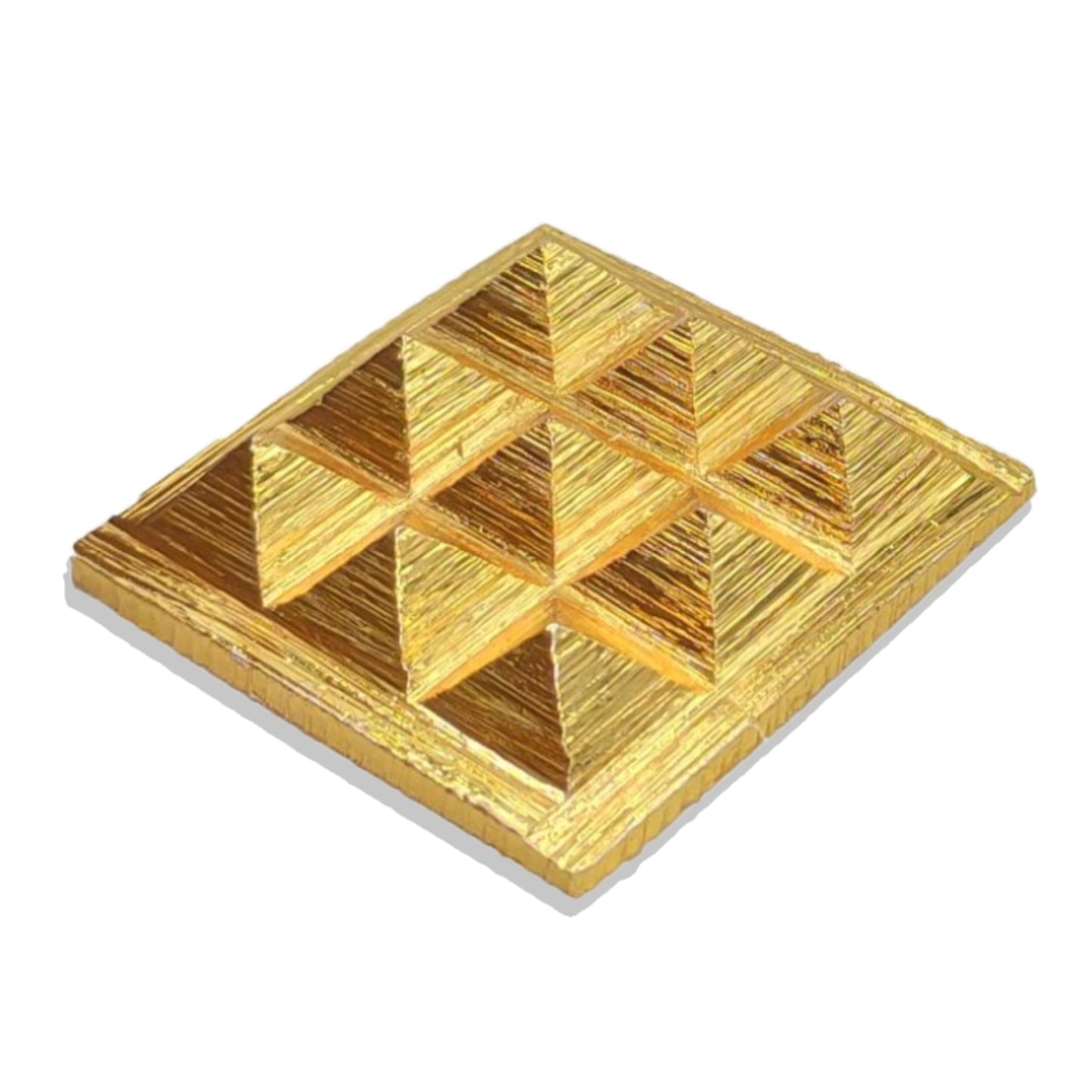 vastu copper pyramid chip gold