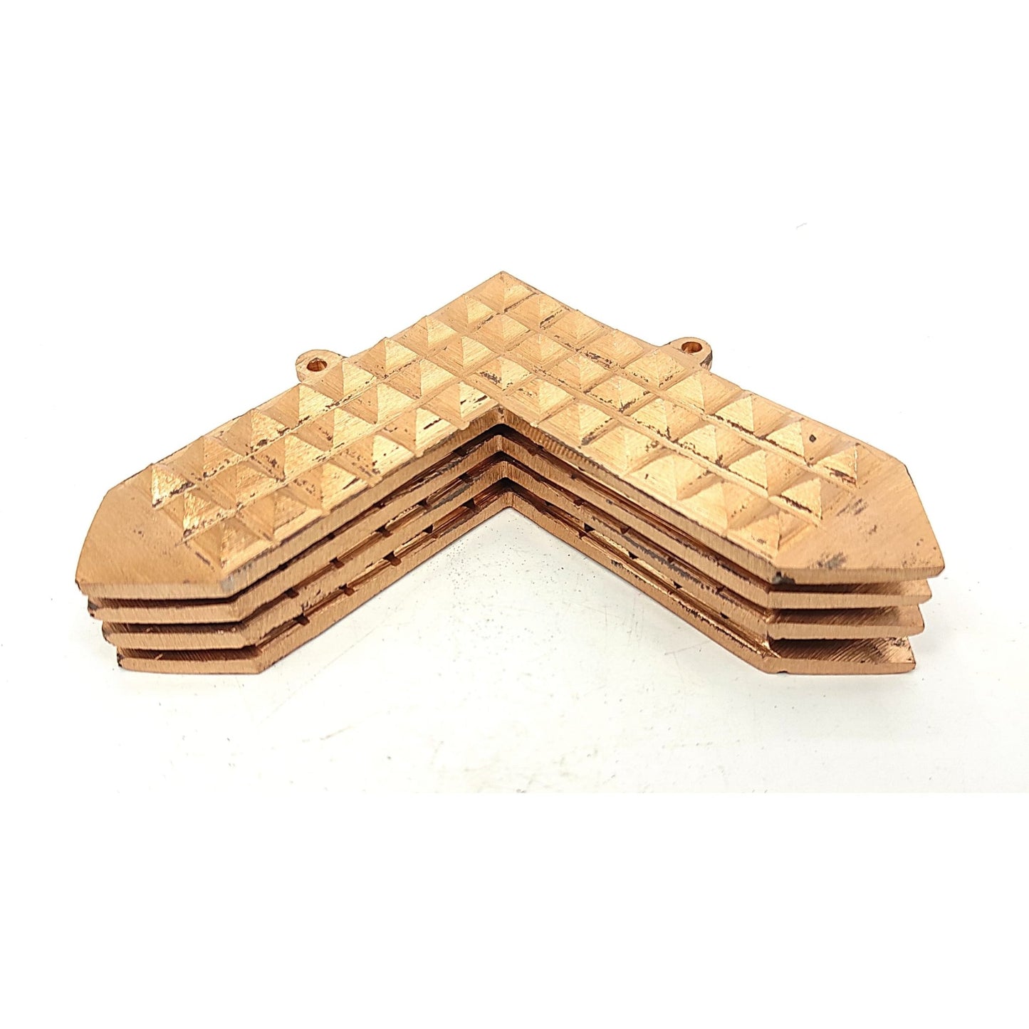 Copper Corner Angle Pyramid Set, energised before dispatch by Plus Value India