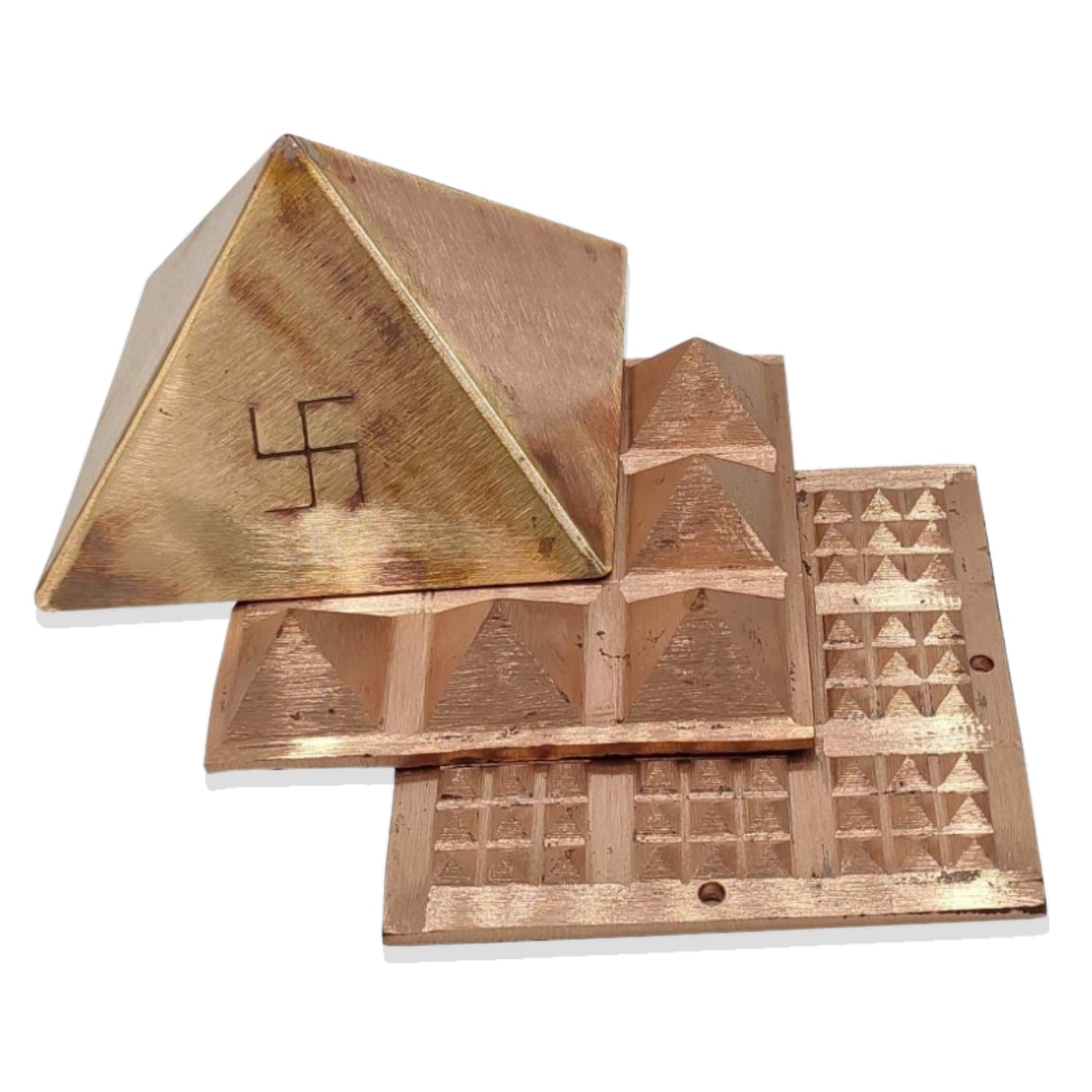 Copper Vastu Pyramid Set Vastu Shastra Remedies For Positive Energy Home Office