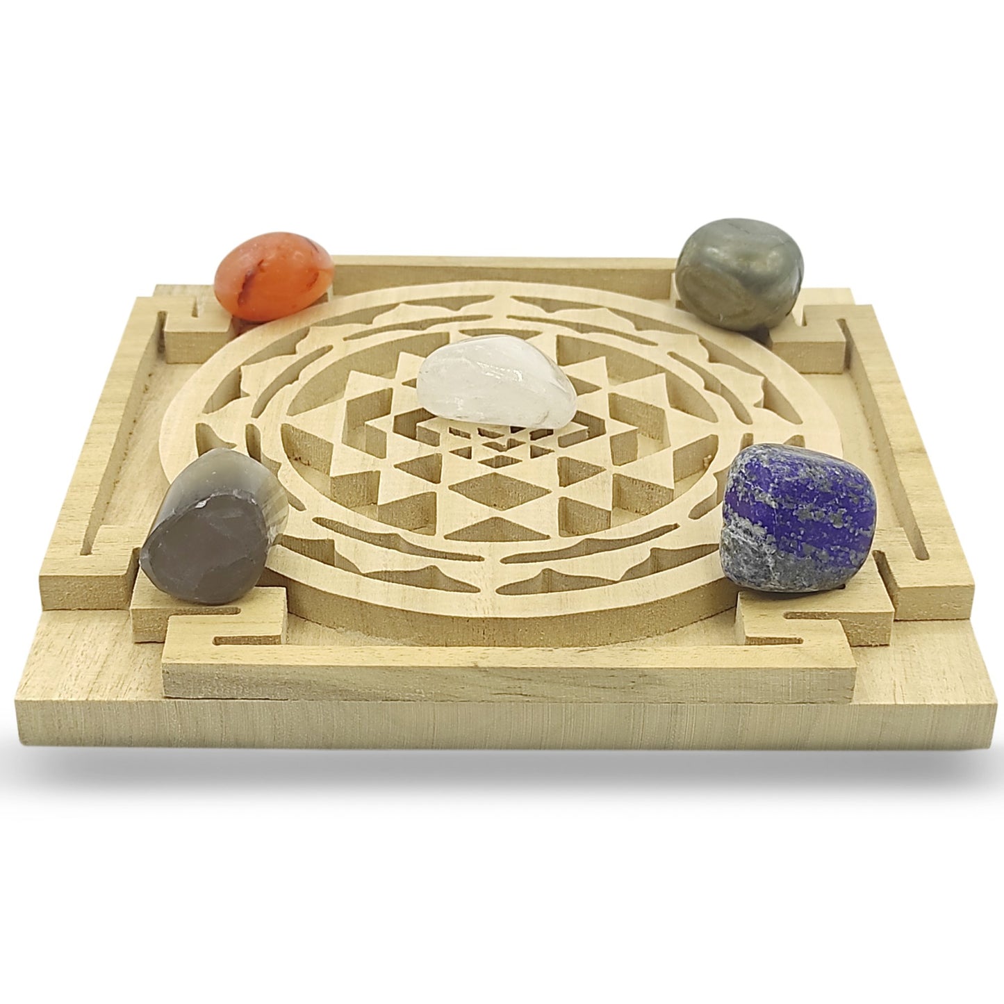 Crystal Vastu Grid on Shri Yantra Plate Remedies
