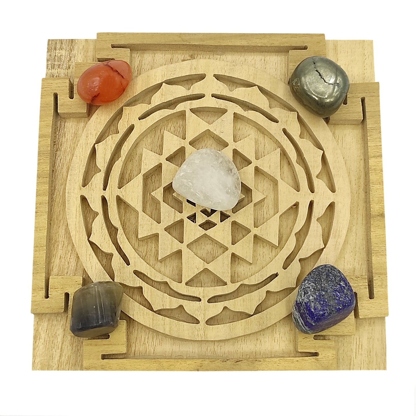 Crystal Vastu Grid on Shri Yantra Plate