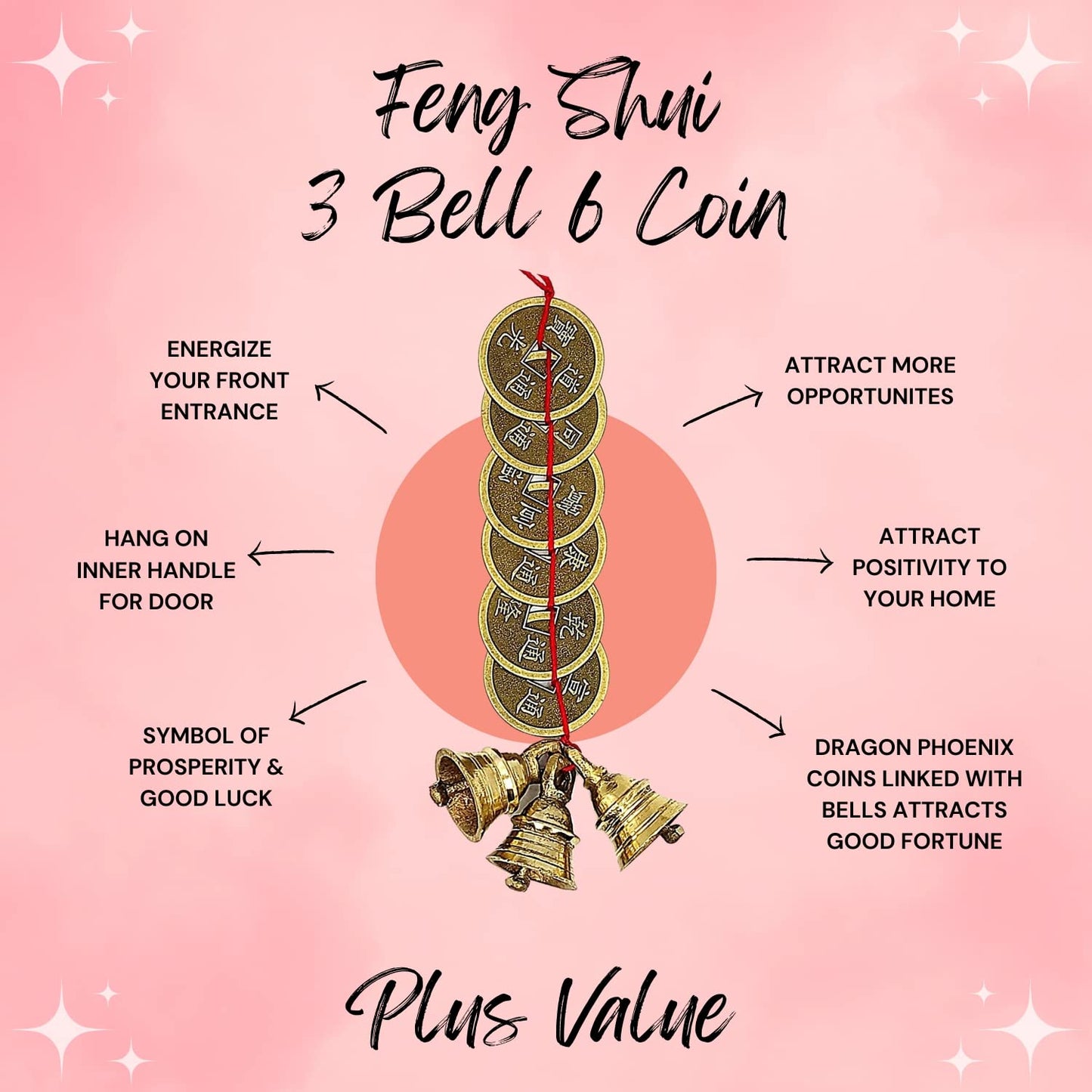 Feng Shui 3 Bell 6 Coin Big