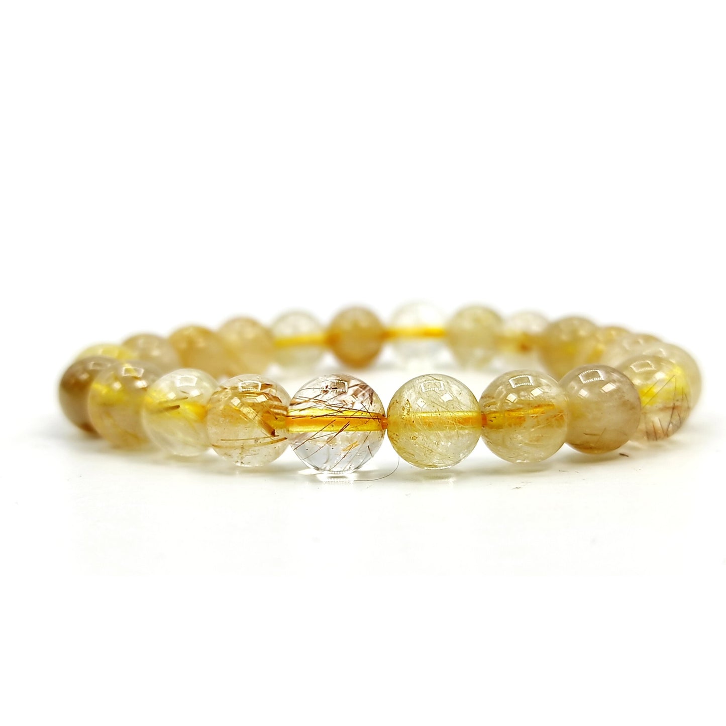 Golden Rutile Bracelet 8mm Beads
