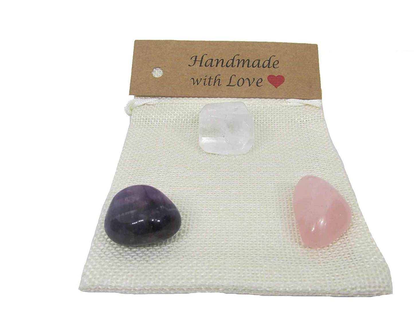 Golden Triangle Crystal Bag - Reiki Healing Crystal Stones