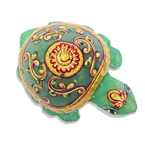 Beautiful Green Aventurine Tortoise 2" for business & money luck