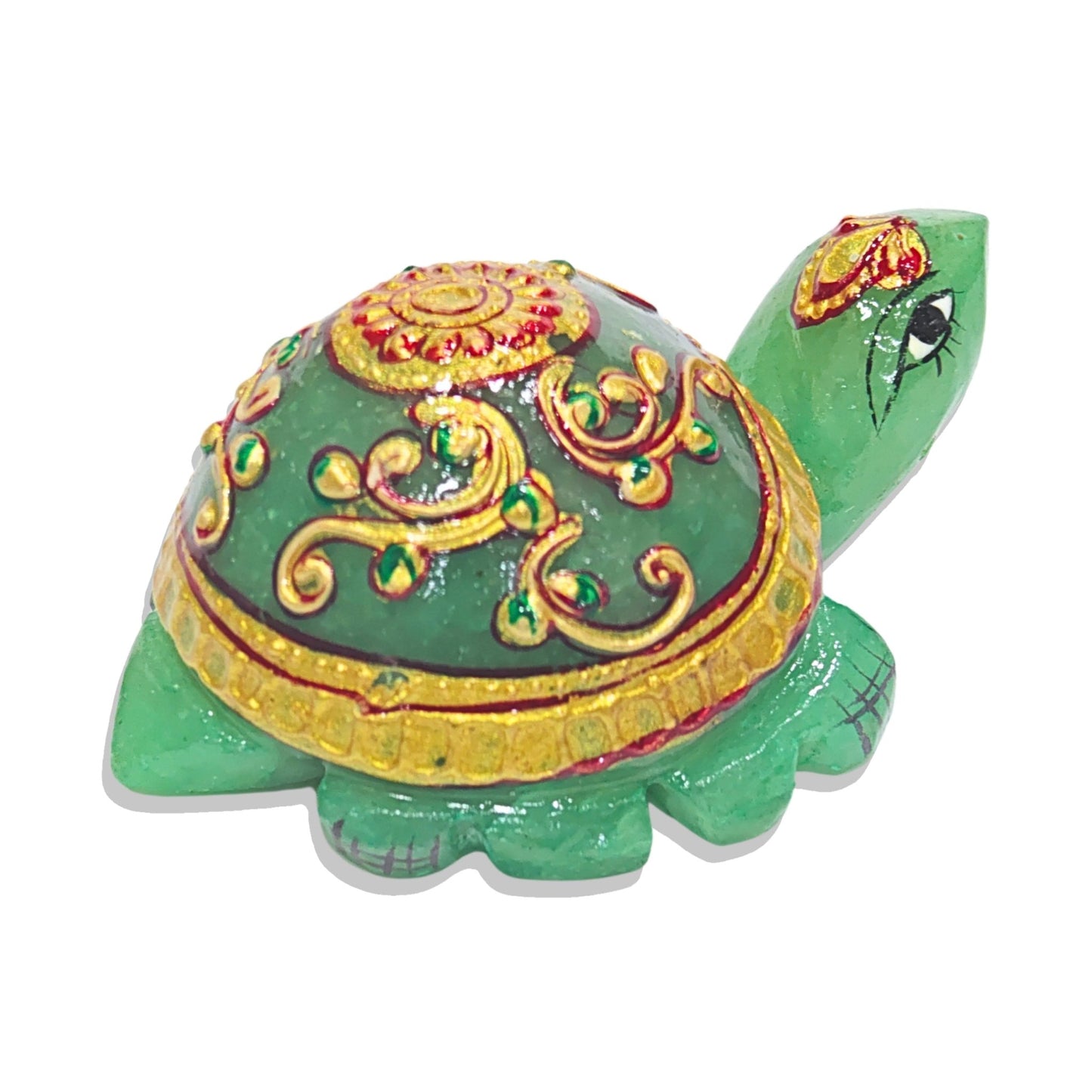 Beautiful Green Aventurine Tortoise 2" for business & money luck - plusvalueindia