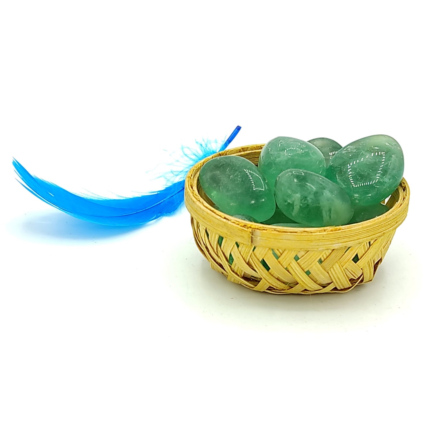 Green Fluorite Tumbled Pebbles Stone 200grams