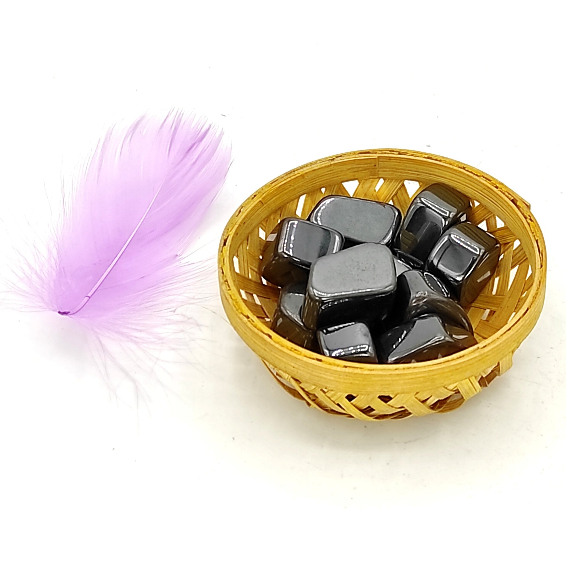 hematite pebble stone tumble reiki healing 200grams