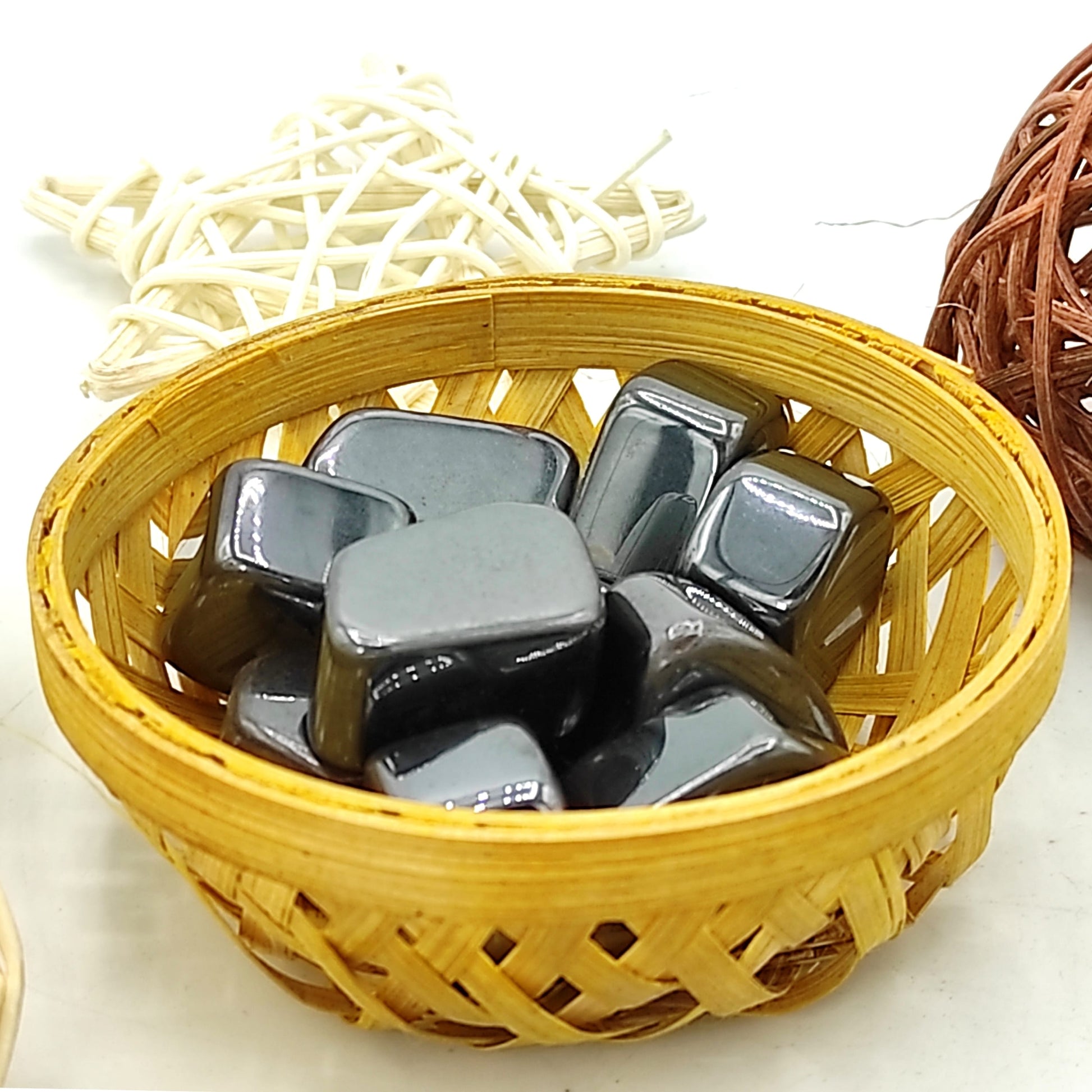 hematite pebble stone tumble healing reiki 200grams