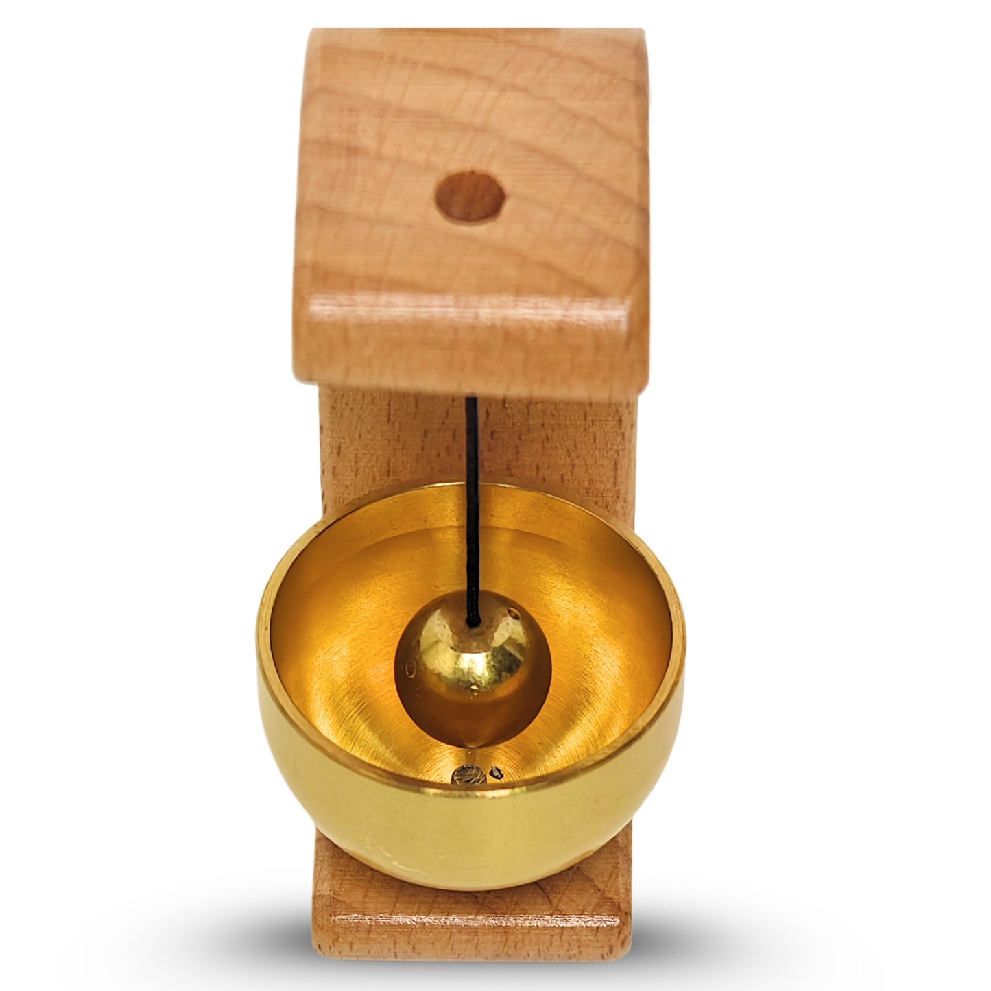 Wooden Magnetic Door Bell with Brass Chime Soft Dopamine Sound for Calm Home Entrance Cute Vintage Doorbell for Shop Door, Fridge, Kitchen & Housewarming Gift