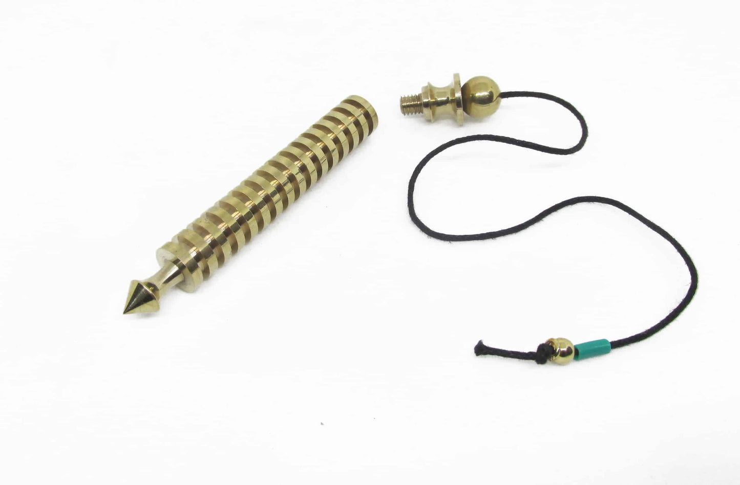 Buy Premium Long Brass Dowsing Pendulum with dowsing charts & attractive jute bag