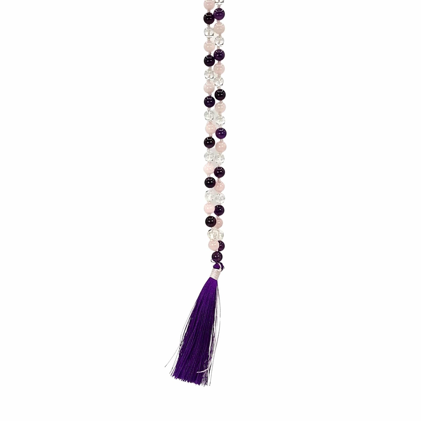 Mind body Soul Necklace Japa Mala 108 Beads – Vastu Fengshui Reiki Healing Crystals – Beads Size 8mm