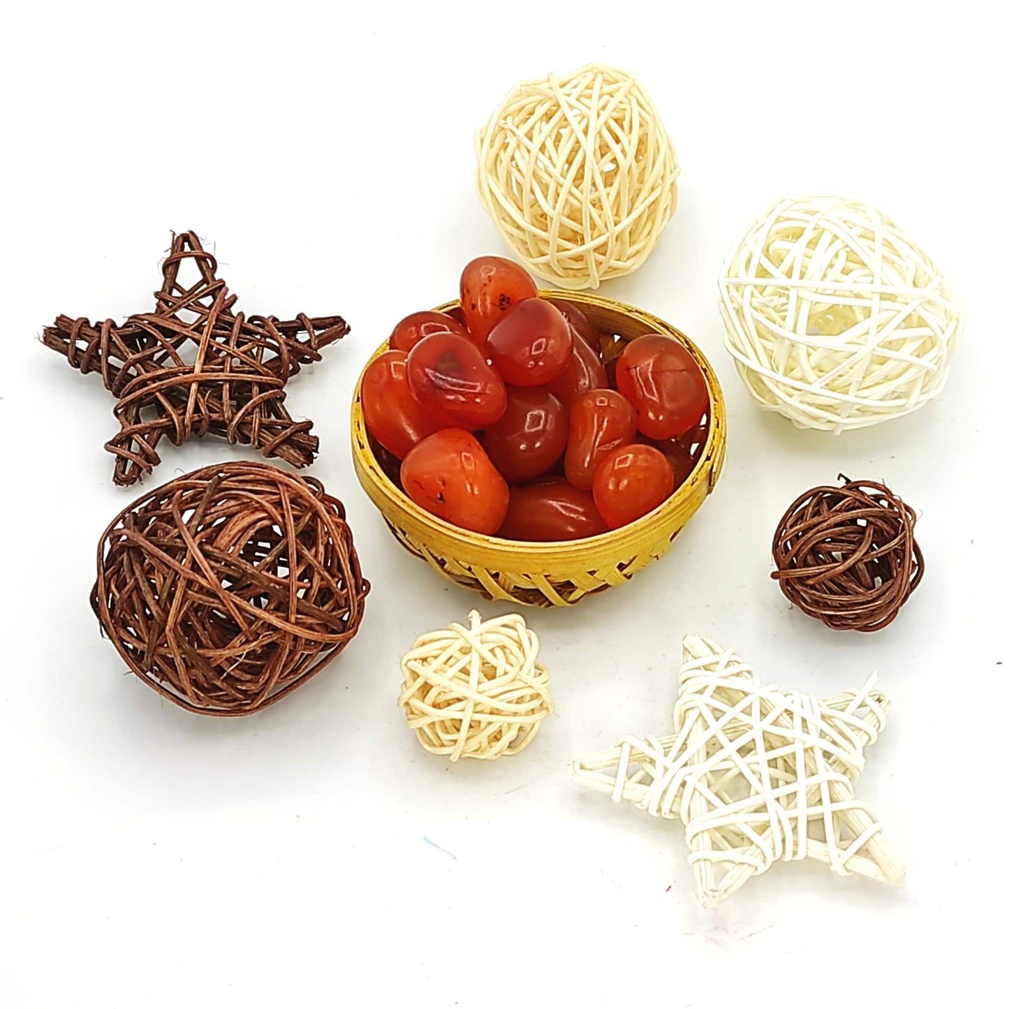 Natural Red Carnelian Pebbles Tumbled 200grams