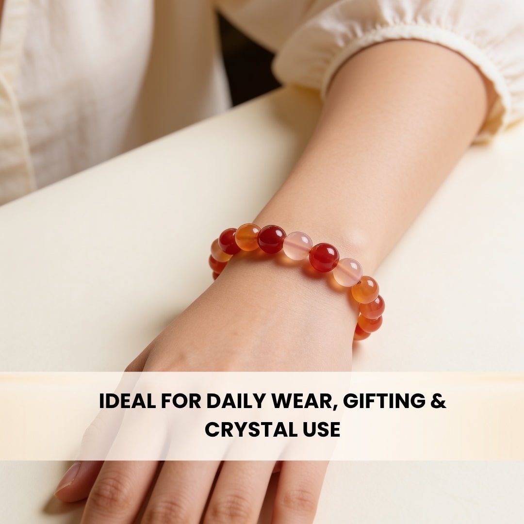 Natural Carnelian Bracelet For Men & Women - plusvalueindia