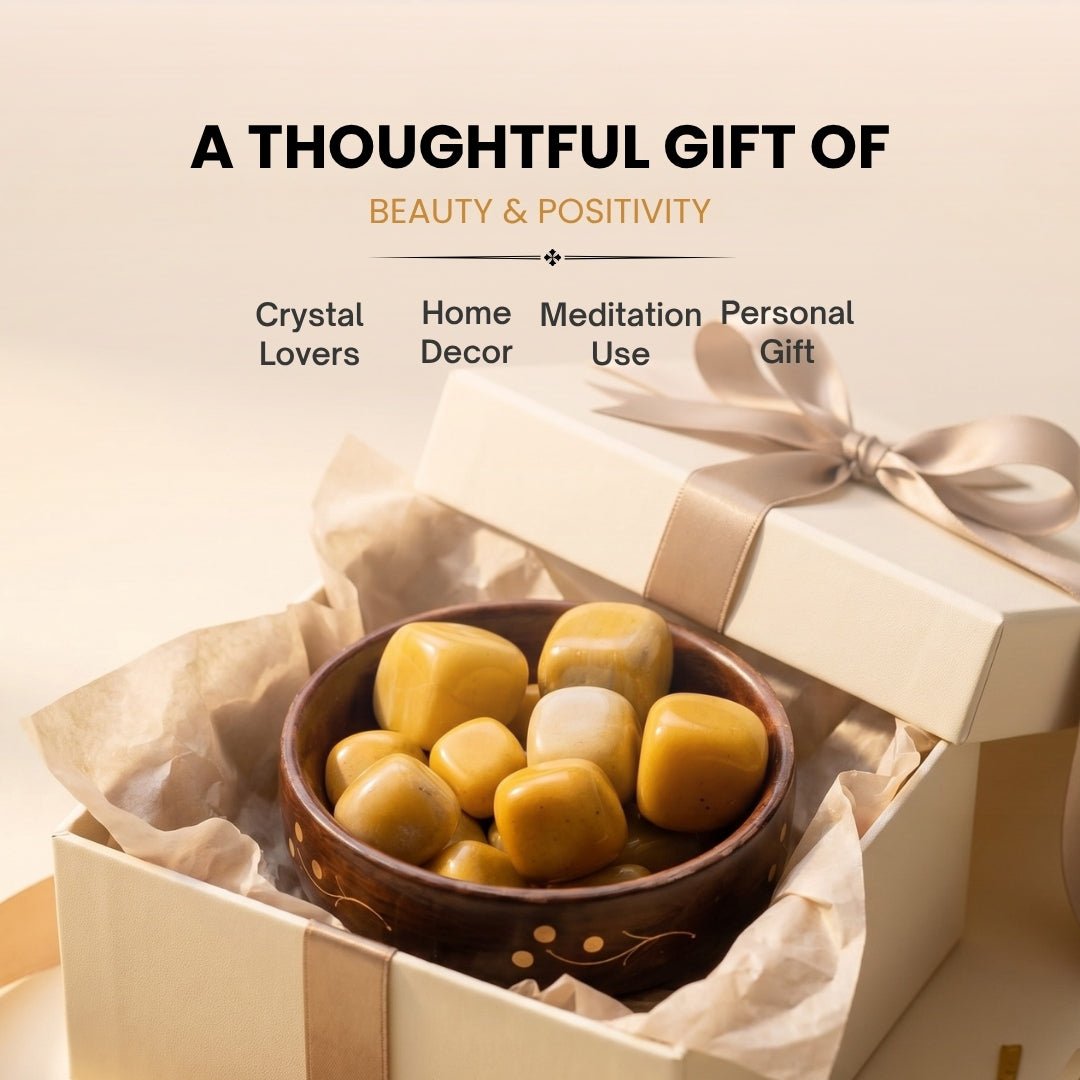 Yellow Aventurine Tumbled Stone Pebbles - plusvalueindia