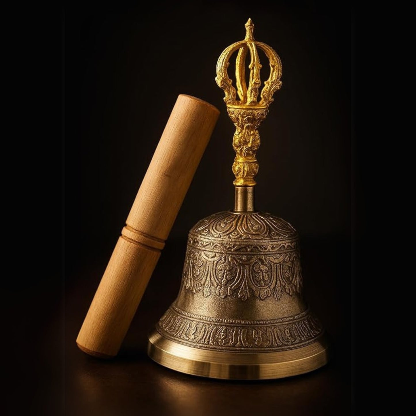 Tibetan Om Bell – For Mental Peace, Space Purification, and Positive Vibrations - plusvalueindia