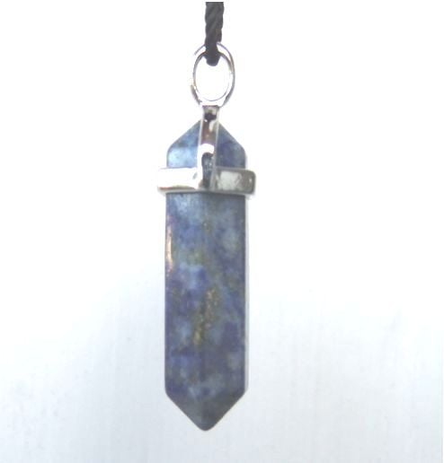 Lapis Lazuli Pendant Silver Cap for Reiki Crystal Aura Chakra Healing Fengshui