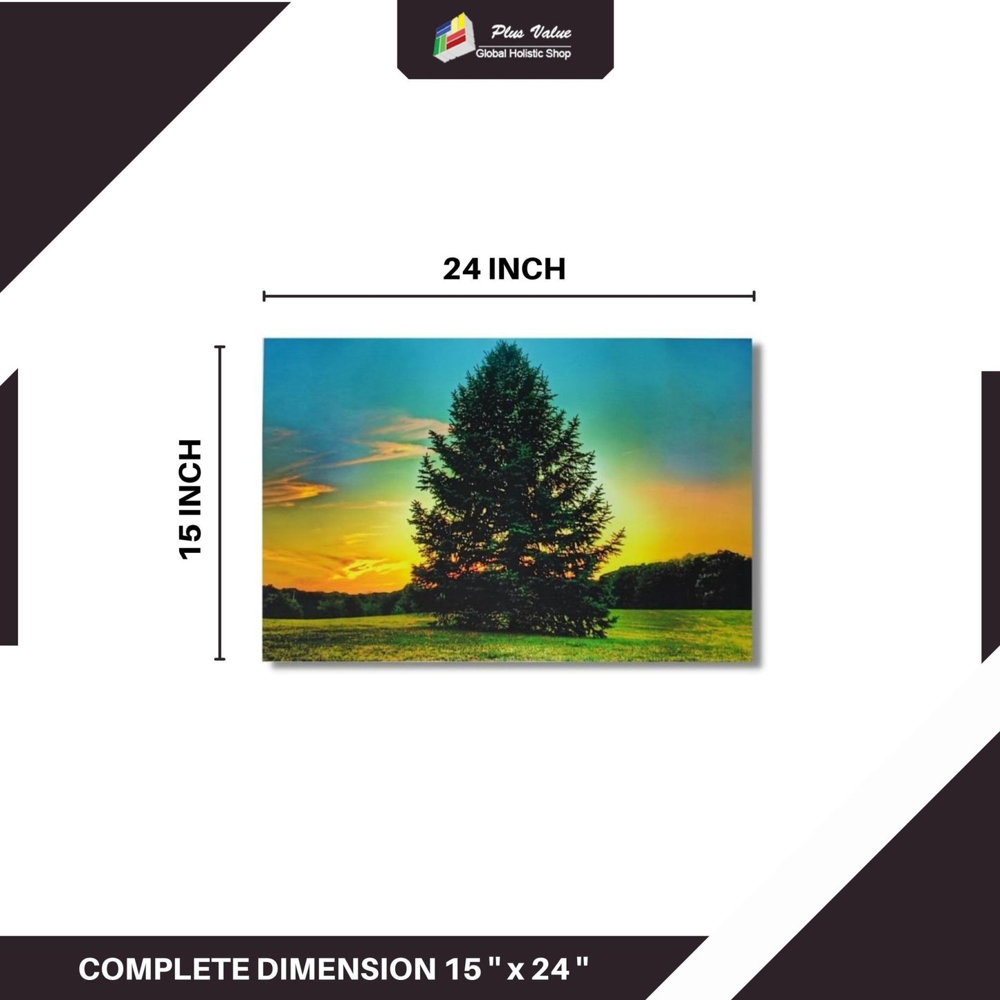 Pine Tree Painting - Vastu & Feng Shui Canvas Print Paintings for Home & Bedroom Decor - plusvalueindia