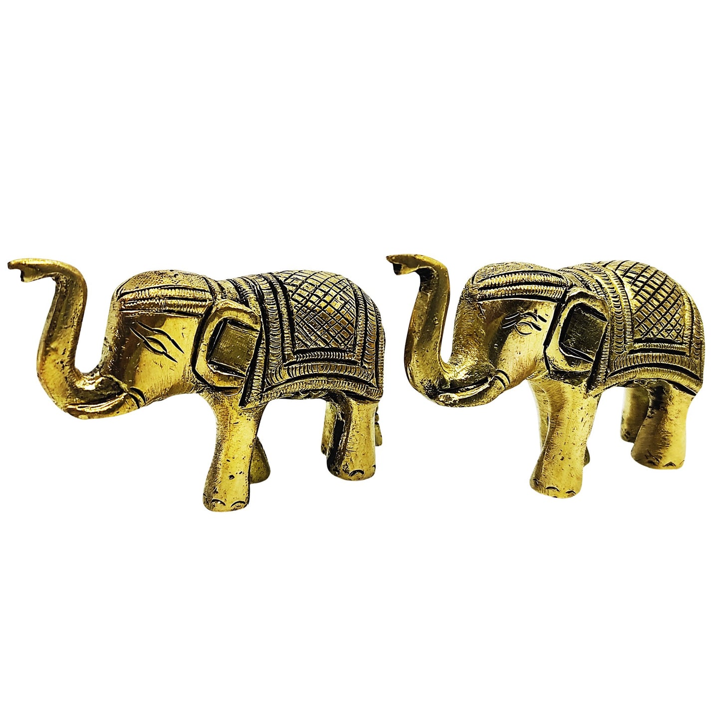 Premium Brass Elephant Pair Vastu Items