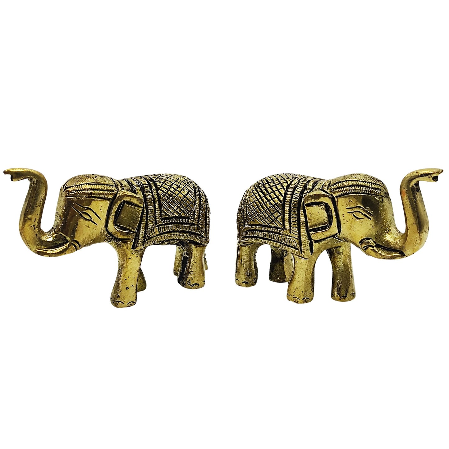 Premium Brass Elephant Pair Vastu Remedies