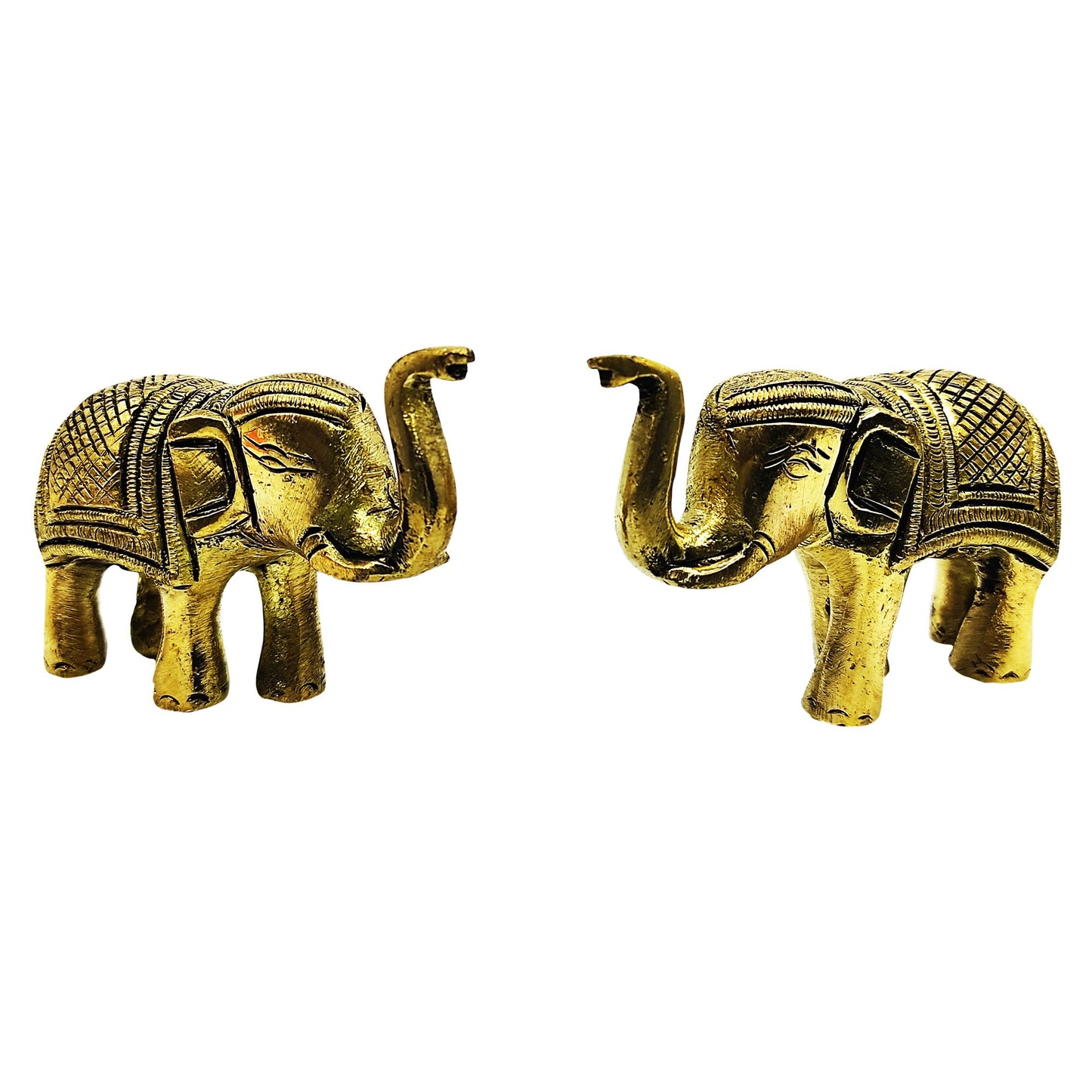 Premium Brass Elephant Pair