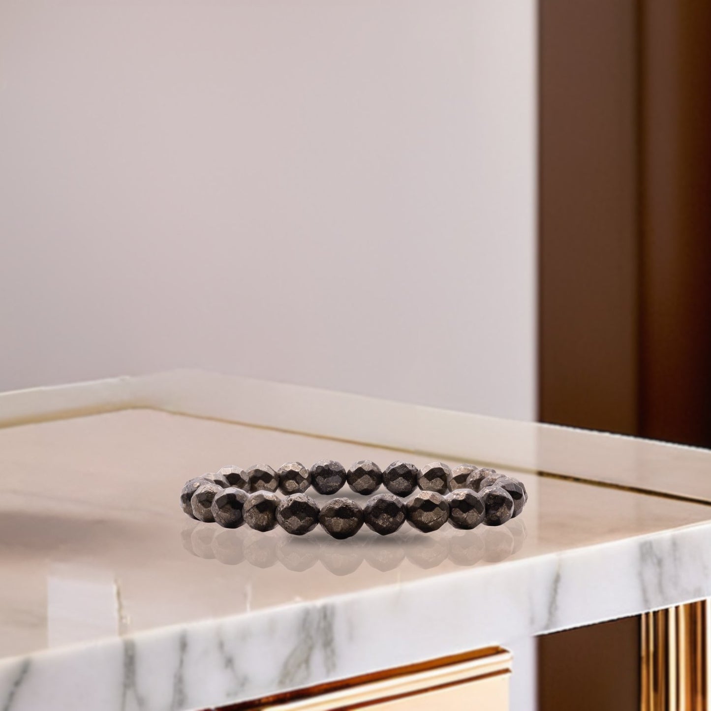 Pyrite-Faceted-Bracelet-8mm