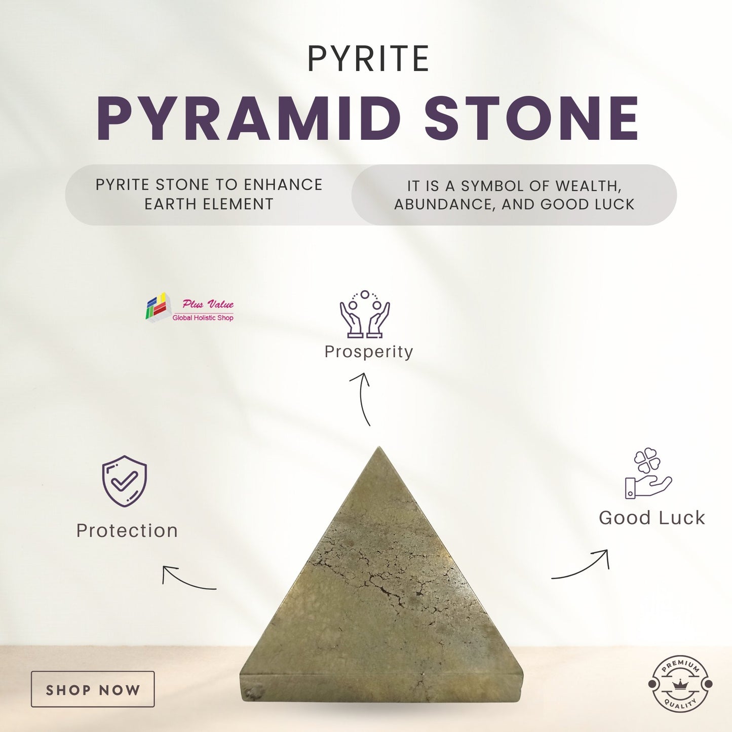 Pyrite-Pyramid-Stone- 1.5 inch