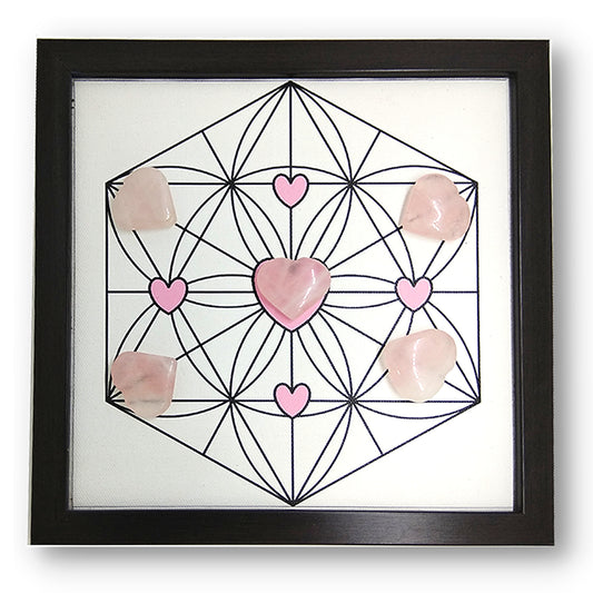 Buy Reiki Rose Quartz Crystal Grid - Love, Harmony & Delayed Marriage