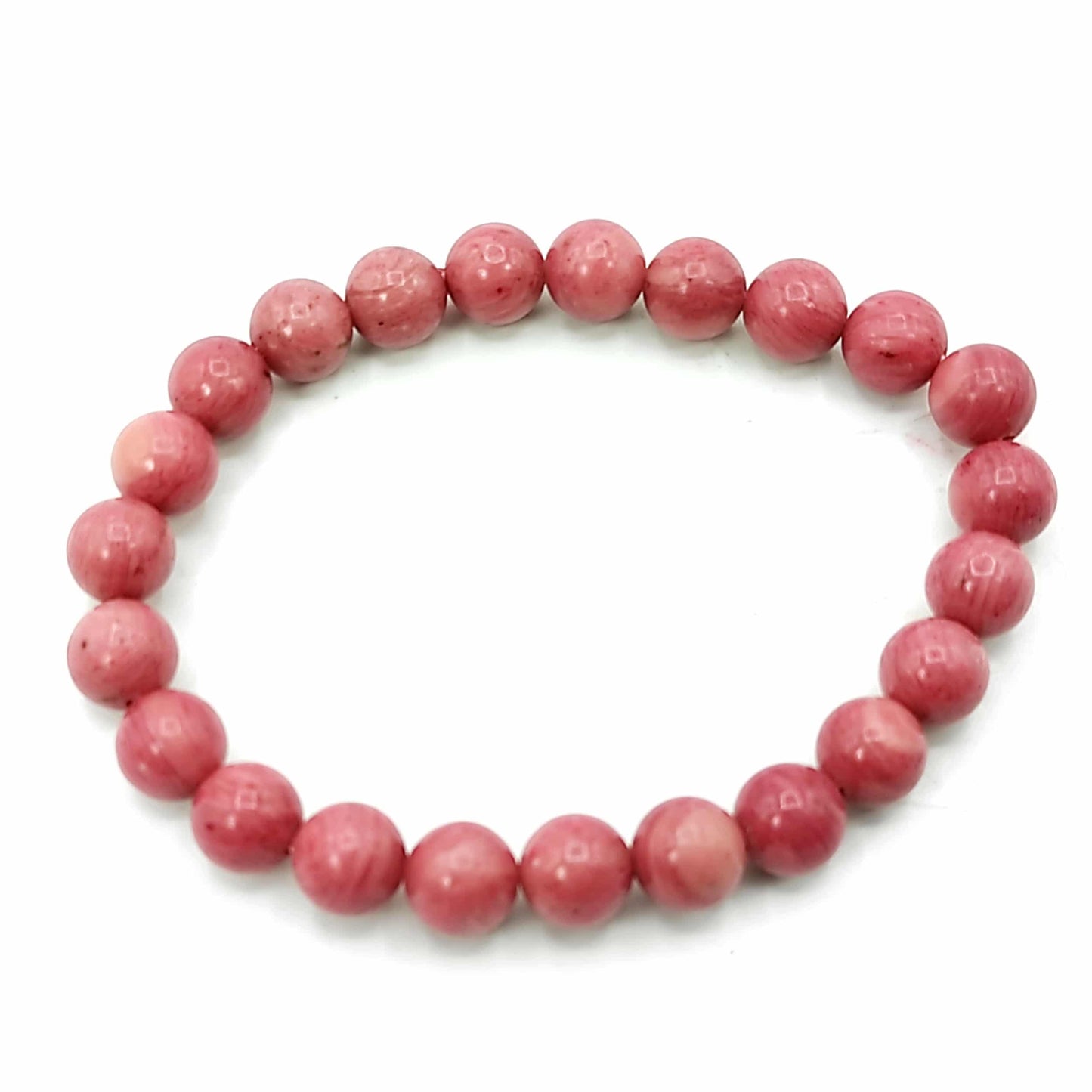 Rhodochrosite Stone Bracelet 8mm Beads