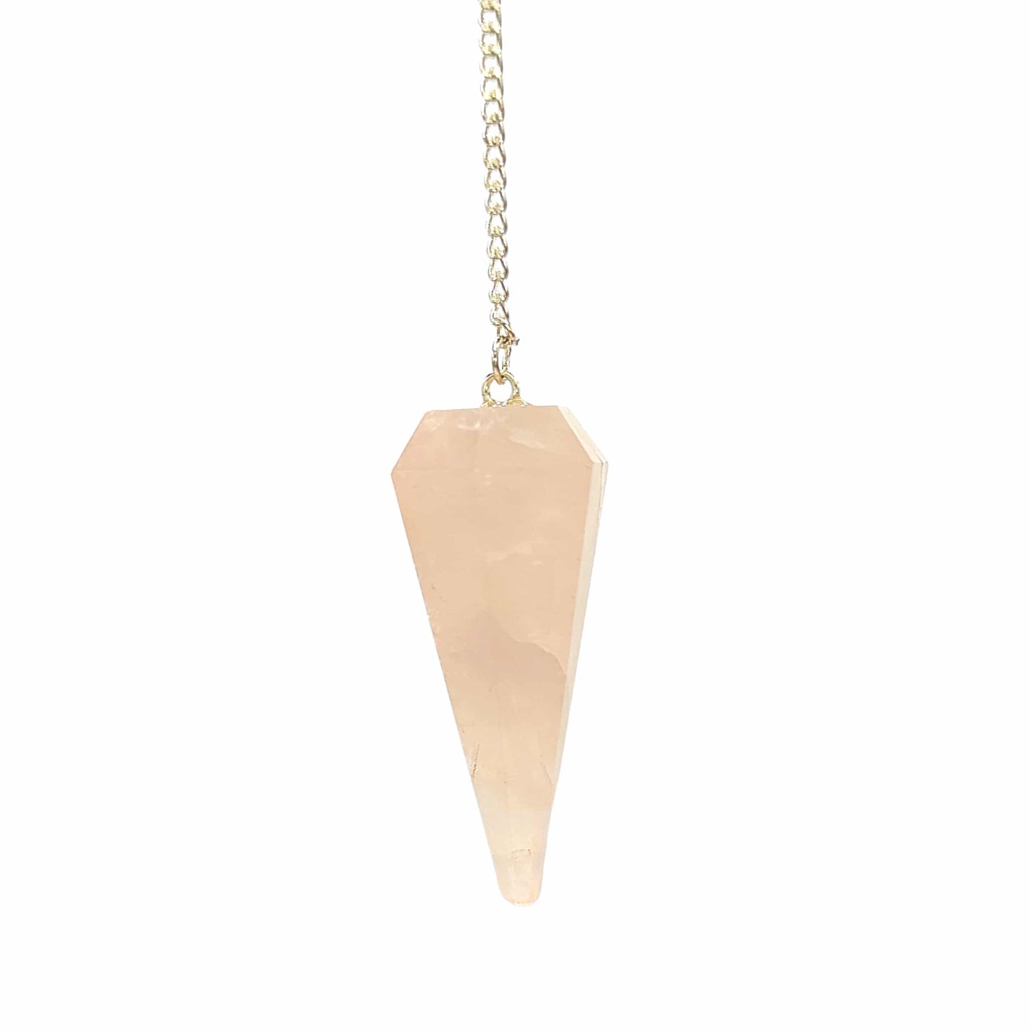 rose quartz v shape dowsing pednulum