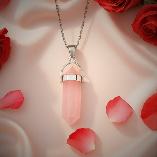 Rose Quartz Pencil Pendant