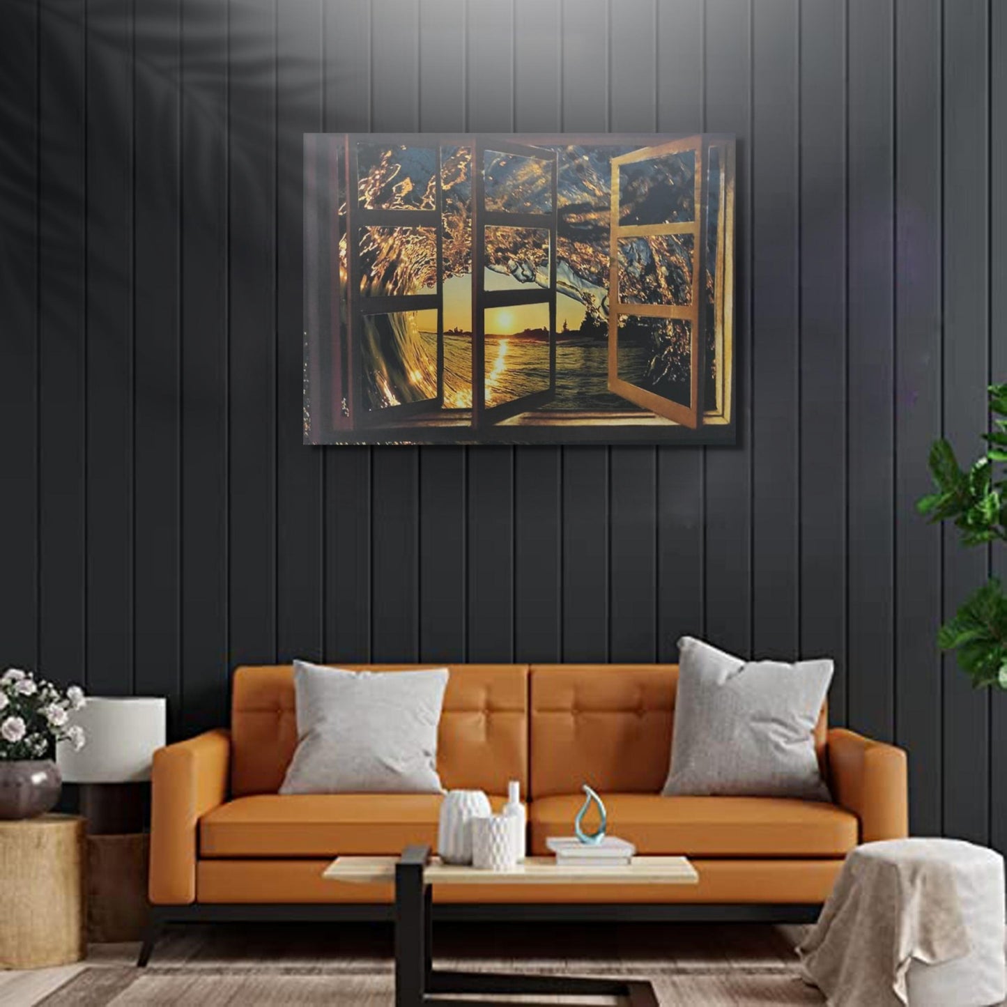 Sun-Window-View-Painting-Vastu-Feng-Shui-Canvas-Print