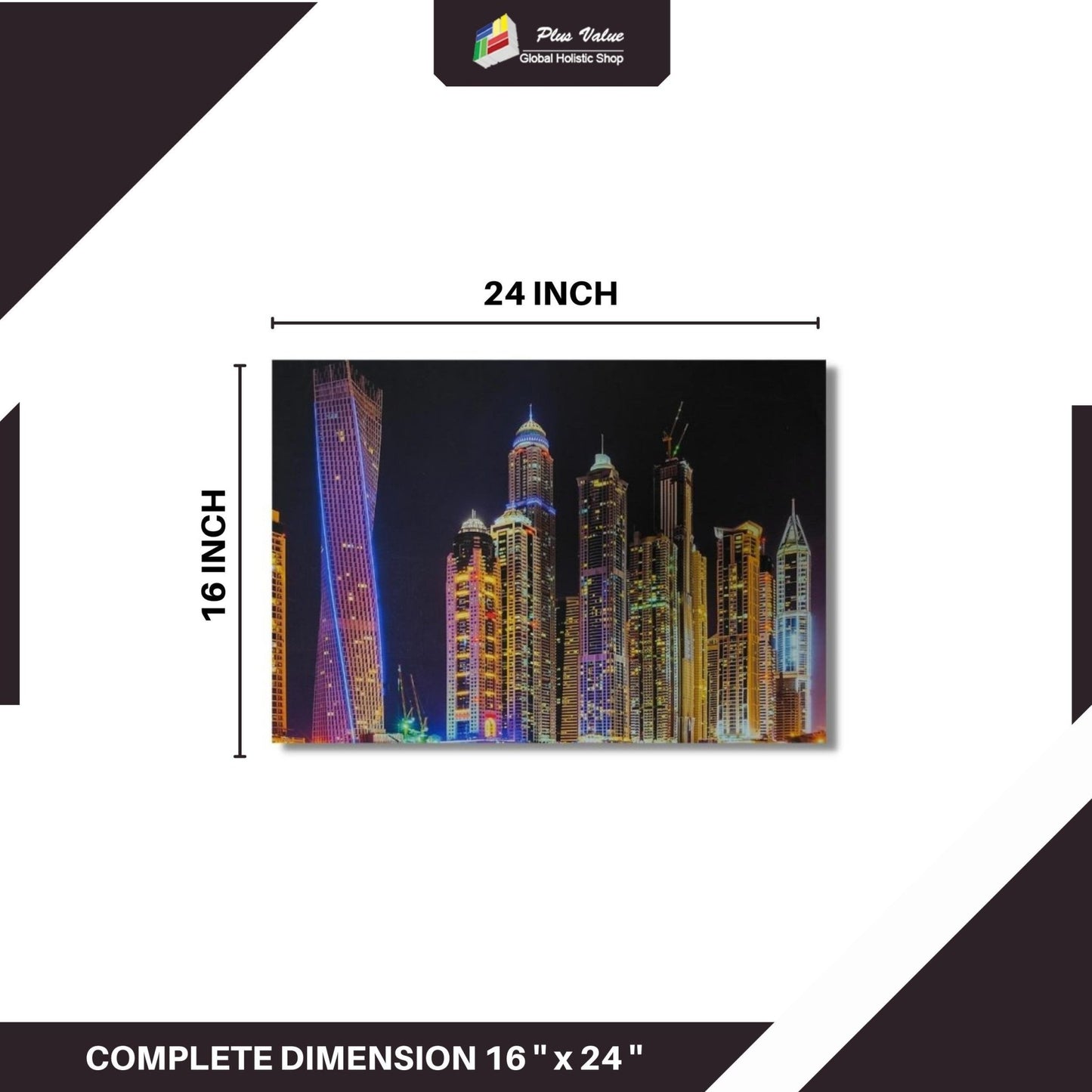 Tall Building Painting Vastu & Feng Shui Canvas Print - plusvalueindia