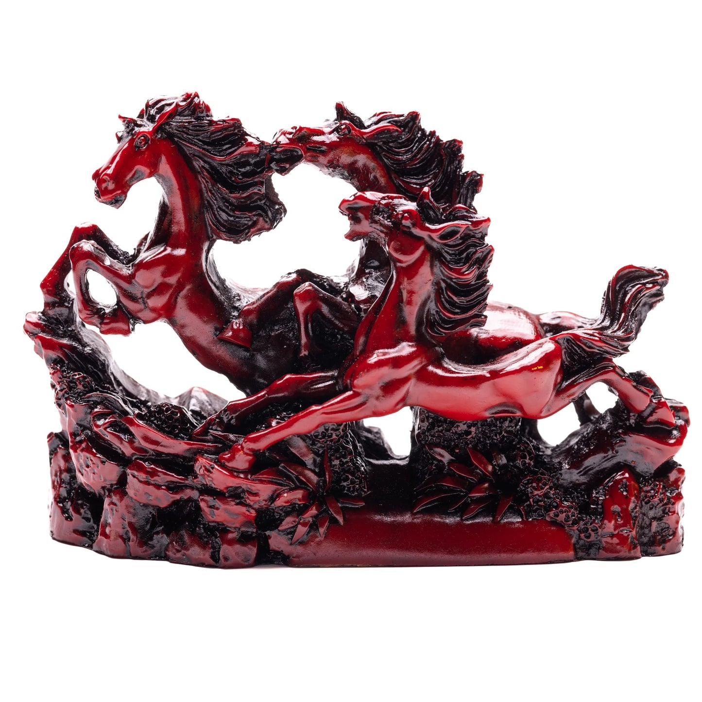 Three Red Running Horses Feng Shui Product