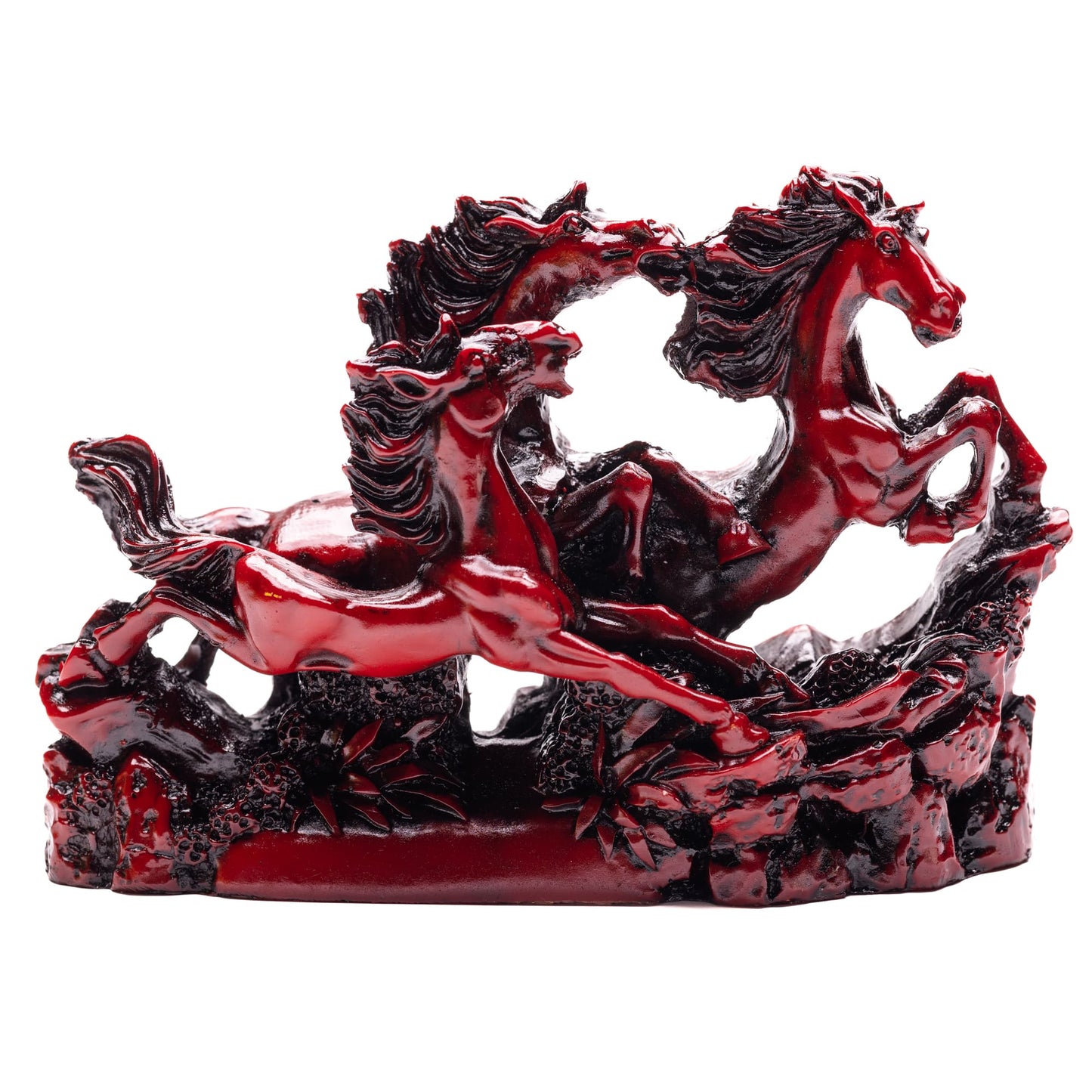 Three Red Running Horses Feng Shui