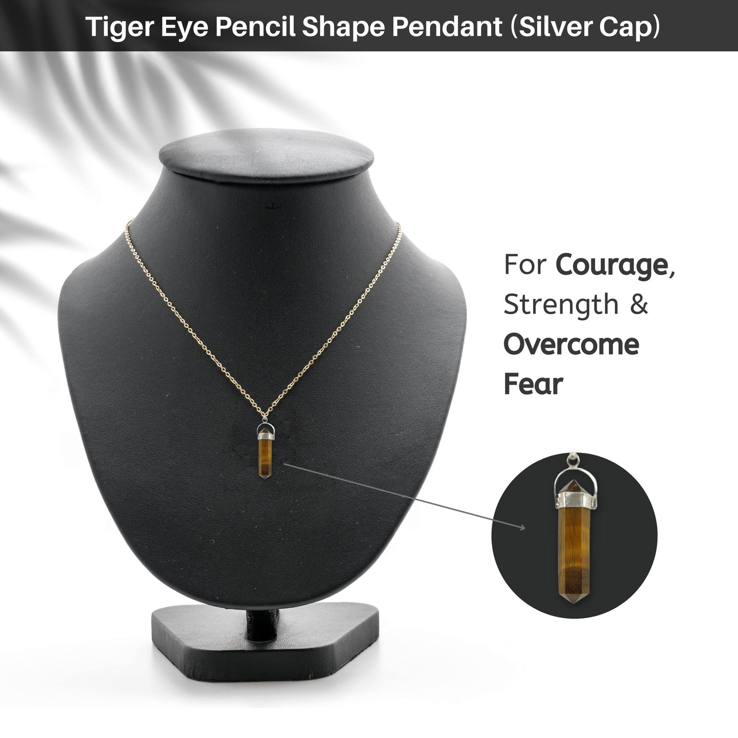 Tiger-Eye-Pencil-Shape-Pendant-(Silver Cap)
