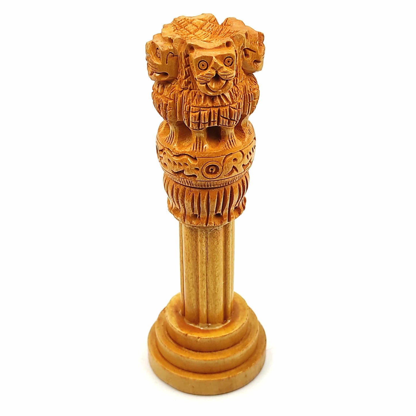Wooden Ashoka Pillar Stambha for Success 4inch
