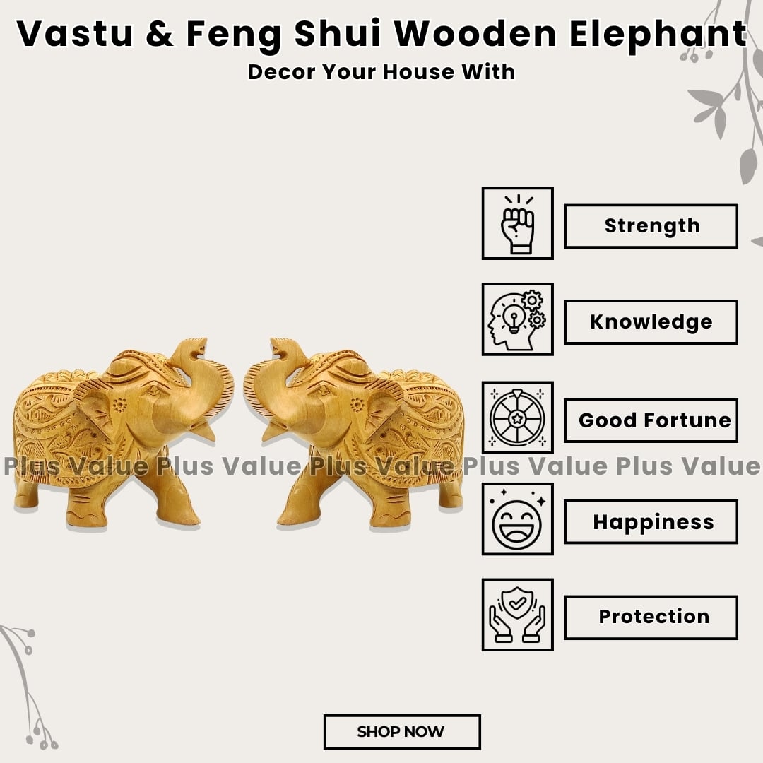 Vastu & Feng Shui Wooden Elephant
