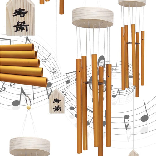 Feng Shui Metal Wind Chime Five 5 Rods Pipes Windchime