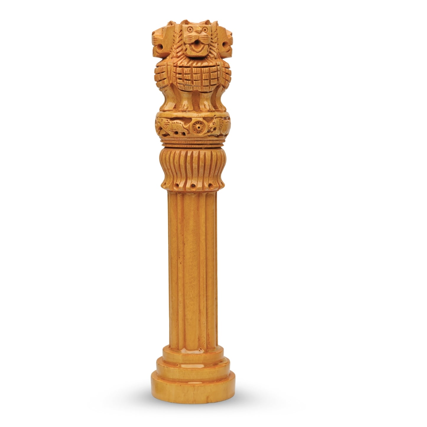 Wooden Ashoka Pillar Stambha for Success in Politics & Political Career & Contracts