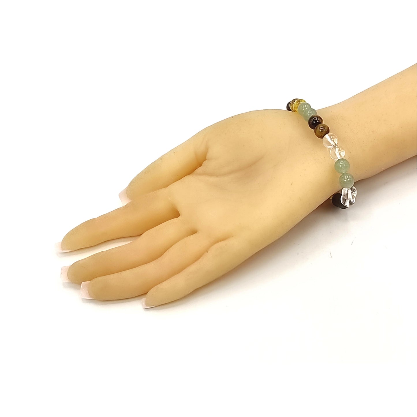 abundance stone bracelet 8mm crystal reiki healing