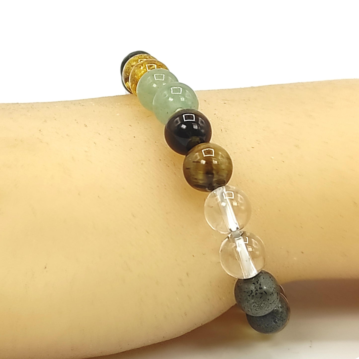 abundance stone bracelet 8mm reiki crystal healing