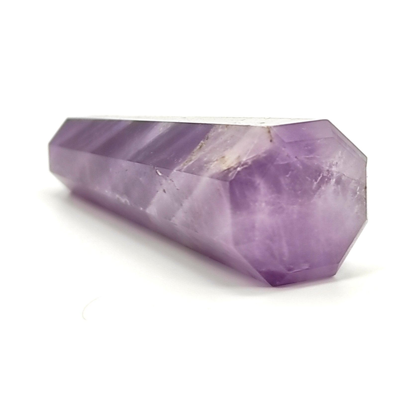 natural amethyst stone crystal wand pencil healing reiki