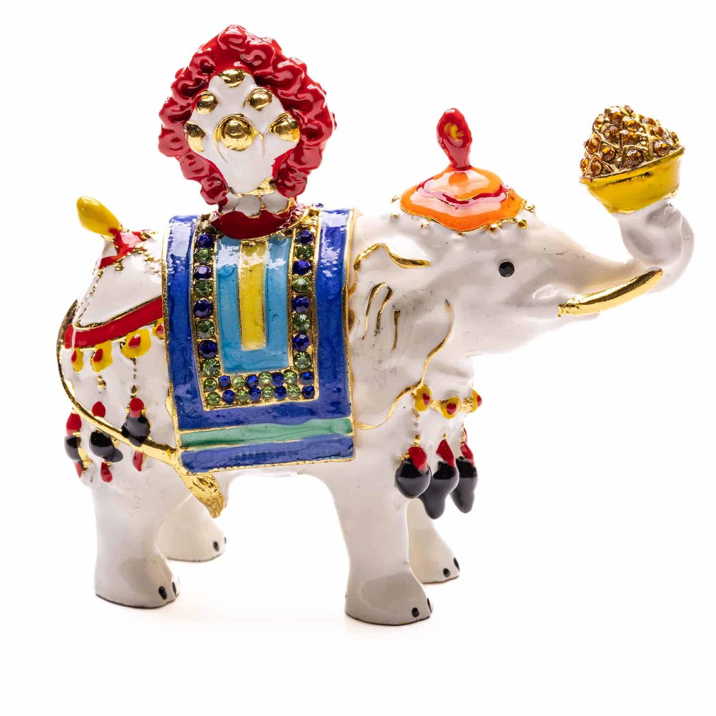 bejewelled white elephant feng shui vastu product